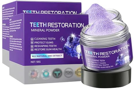 Natürlich Zahnreparatur Mineralpuder, Hydroxylapatit Zähne Reparaturpulver, Zahnstärkung & Zahnfleischpflege, Sanfte Minze, Hydroxyapatit für Reinigung, Gum Care, Für Empfindliche Zähne, 50g