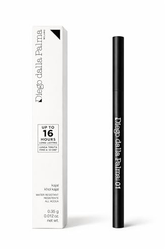 Diego dalla Palma Kajal 001 Nero – Matita Occhi Waterproof, Lunga Tenuta fino a 16 Ore, Texture Cremosa, Colore Intenso – 0,35 g