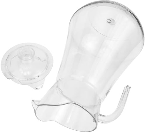 STOBAZA Cold Water Pitcher 2.2l with Lid, Heat-resistant PC Acrylic Beverage Jug for Home and Bar, Sturdy Plastic Chilled Water Carafe for Juice and Tea Serving