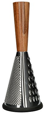 Creative Tops Gourmet Small Vintage-Style Conico grattugia per Formaggio con Manico in Legno, 11 x 11 x 28 cm (11,4 x 11,4 x 27,9 cm), in Acciaio Inox, Colore: Argento/Marrone, 11 x 11 x 28.3 cm