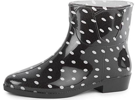 Ladeheid Kurze Gummistiefel Damen Elegant Regenstiefel Damen mit Muster LAZT201802 (Muster-4, 38 EU)