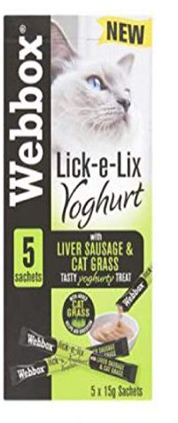LICK-E-LIX LIVER SAUSAGE & CAT GRASS CAT TREAT 5PK -REWARD DELIGHT KITTEN (6X)