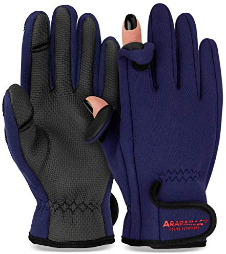 Thermo Angelhandschuhe 'Spin' | Neopren Angel Handschuhe | Anglerhandschuhe | Fishing Gloves - Navy - XL