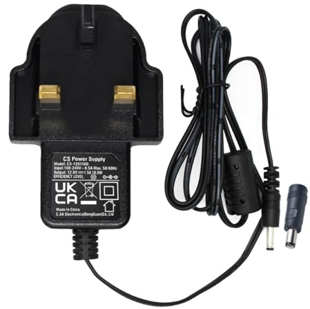 Security-01 AC to DC 12V 1.5A Power Adapter Supply, Plug UK 3.5mm x 1.35mm with 5.5mm x 2.1mm Tip, for CCTV Cameras