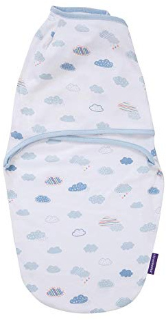 Clevamama Pucksack Neugeborene - Baumwollen Babyschlafsack - Blau