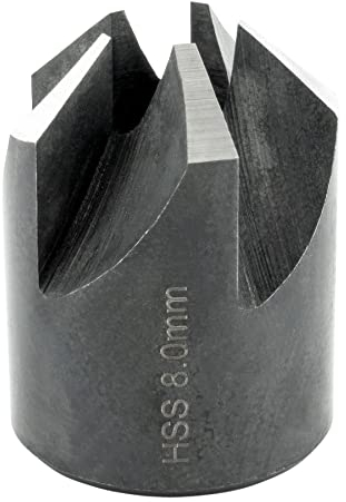 ENT 50508 Avellanador de inserción HSS, diámetro (d) 8 mm, D 20 mm, E 90°, GL 25 mm, derecho