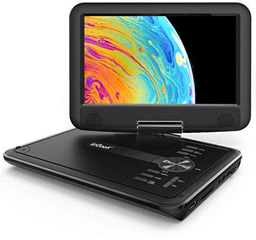 ieGeek 11.5 Portable DVD Player for Kids and Car, 9.5 Eye-Protective Screen with 5 Hours Rechargeable Battery, Support Sync TV/USB/SD Card and Multiple Disc Formats, Regions Free (Black)