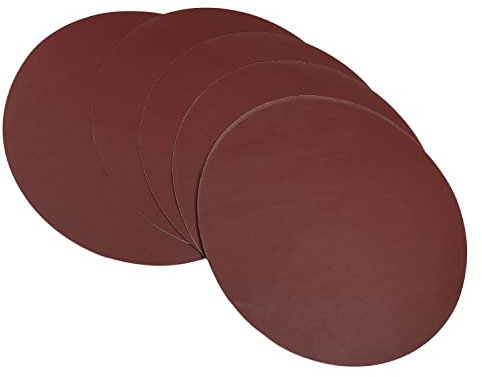 Utoolmart 225 mm Durchmesser, 800er-Körnung, selbstklebende Rückseite, Aluminiumoxid-Schleifpapier für Exzenterschleifer, Holz, Metall, automatisches Trocken-Polieren, 5 Stück