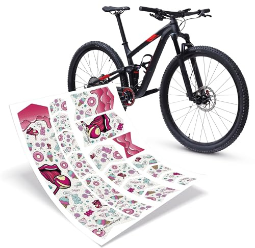Riesel Design - Tape3000 Fahrrad Schutzfolie für MTB & E-MTB, extra stark | stylische Rahmenschutzfolie in vielen Designs für Ober, Unter - und Sitzrohr, selbstklebend, für Carbonrahmen geeignet