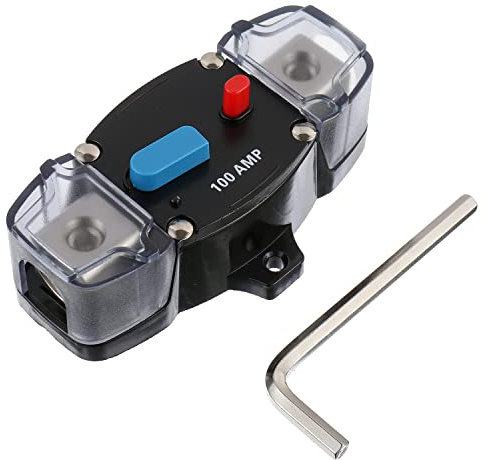 EPLZON 100A 12-48 Volt DC Selbstauslöser mit manuellem Reset-Knopf für Auto, Wohnmobil, Boot (100Amp)