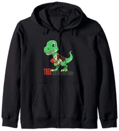 Bowling Dino Strikes Again - Cute Bowling T-Rex Zip Hoodie