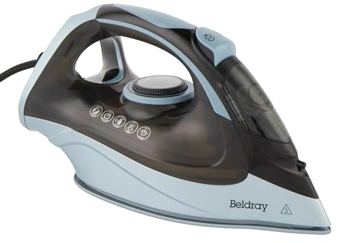 Beldray BEL01621IBVDE Ferro da stiro PowerLite 3200 W, Spegnimento Automatico, Colpo di Vapore da 200 g/min, Serbatoio da 320 ml, Piastra in Ceramica, Controllo della Temperatura, Anticalcare
