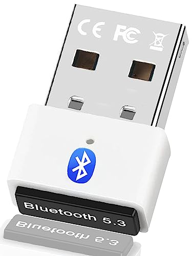 XIEANDKONG Adattatore Bluetooth PC, chiavetta USB Bluetooth 5.3 Dongle EDR Bluetooth per PC, desktop, laptop compatibile con Windows 11/10/8.1/7