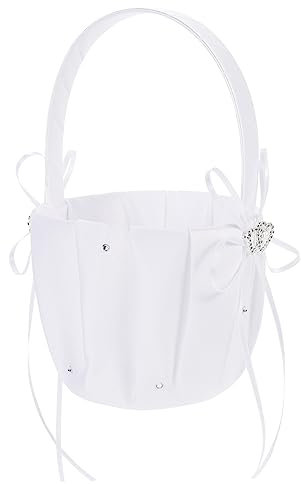 Gadpiparty Hochzeit Blumenmädchen Korb Mit Henkel Für Blumen Oder Rosenblätter Elegantes Partyzubehör Für Bankette Hochzeitsfeiern Und Besondere Anlässe