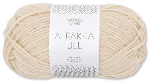 Frida's Wollhaus Sandnes 50 g Alpakka Ull Alpaka Wolle Garn Stricken Wintergarn wärmend 37 Farben (2511 | Mandel)