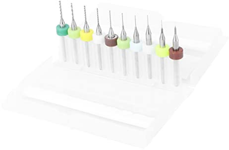 BESTonZON 10stücke Teiliges Hartmetall Mikro-bohrer Set Für Pcb Leiterplatten Cnc Gravur Mit Hoher Schärfe Verschleißfest Präzise Für Kunststoff Holz Schmuck Und Präzise Bohrarbeiten