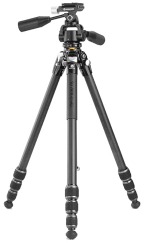 Vanguard Veo 5 234CPS36 Trípode para Foto y vídeo | Con columna, Rótula de 3 vías, Fibra de Carbono, Cerrado: 58,1cm, Extendido: 162,6cm, Soporta hasta 6kg