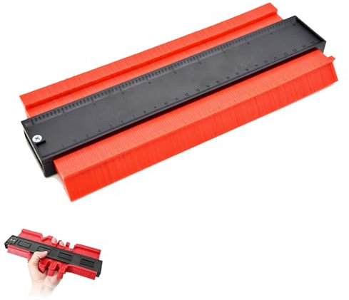 10 Inch Contour Gauge, Adjustable Multifunctional Shape Profiler, Contour Ruler, Tile Laminating Tool, Irregular Welding, Woodworking and Construction, Precision Measuring Tool