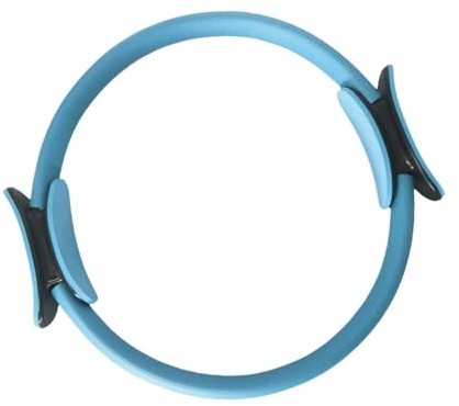 Perfeclan Cerchio Pilates, Anello da Pilates, Anello Flessibile Resistente con Maniglie Imbottite, Fitness Attrezzi Casa, Allenamenti Yoga, Fitness Ring per Esercizi Interni della Cosce e Gambe, Blu