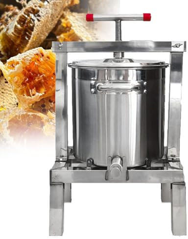 Edelstahl Hydropress Apfelwein Presse, Honig Manuelle Presse, Obst Wein Pressen Edelstahl Mit Obst Manuelle T-Griff Wein Manuelle Presse Maschine FüR Saft, GemüSe