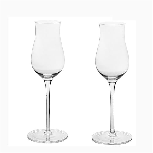 DINBOZ26X Champagne Flutes Tulip Champagne Glasses, 2 Set of High Footed Glass Champagne Flute, with A Capacity of 4.73 oz, for Bachelor Parties Champagne Glasses