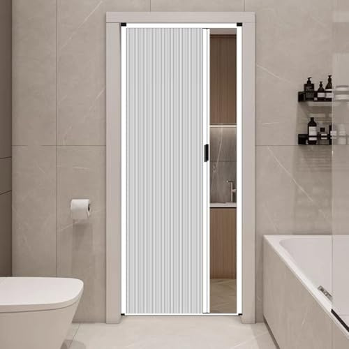 GLFNB Falttür für die Speisekammer im Badezimmer ohne Bohren, anpassbare Falttüren für Schränke/Falttüren/Raumteiler, Sichtschutztür für die Wohnung (55,9 x 203 cm)