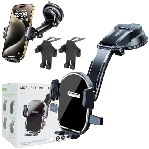 Gienslru Grippa Handyhalterung für Das Auto, Grippa Handyhalterung, Grippa Handyhal-terung Mit Saugnapf, 360° Drehbar, für 4-7,2 Zoll, Armaturenbrett & Windschutzscheibe Geeignet (1 Stück-Spiegel)