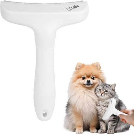Cat Brush Pet Hair Remover, dog brush,Deshedding Brushes for Undercoat, Cat Hair Brushes for Shedding, Cats Grooming Brush, for Dogs, Cat, Shedding, Short Haired Cats, Dog Comb (White)