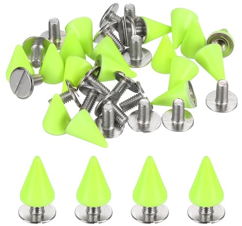 M METERXITY 36-Set Spike Cone Studs 10x7mm Green