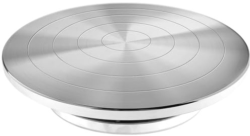 Homtone 30cm Drehbare Töpferscheibe mit Werkzeugset Doppelseitige Töpferrad | Aluminiumlegierung Hochleistungsmetall-Banding-Rad für Tonmodellierung, Keramikarbeiten, Bemalen und Basteln