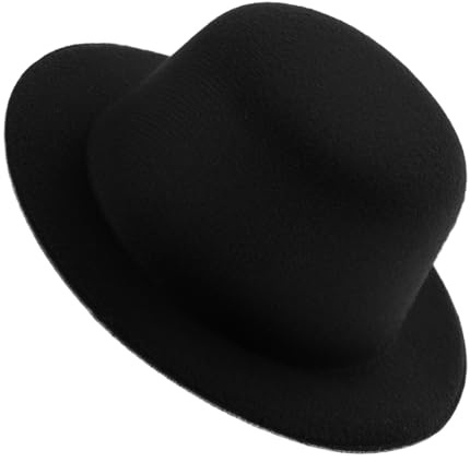 Supvox Mini Lolita Top Hut Schwarz Handgefertigter Plüschhut Mini Hut Schwarz Für Puppen Haarzubehör Cosplay Party Hochzeit Und Verkleidung
