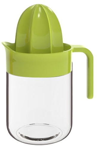 Lemon Juicer - Manual Citrus Squeezer | Orange Juice Extractor - 450ml Glass PP Silicone Fruit Press | Handheld Non-Slip Easy Clean Kitchen Juicer, perfect for home and cooking use