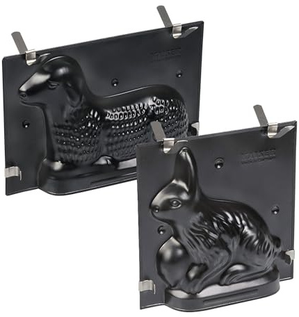 ORIGINAL KAISER 2-tlg. Backformen Set Lamm & Hase | 3D Kuchenform für Ostern | 700 ml & 500 ml | Antihaftbeschichteter Stahl | auslaufsicher & hitzebeständig bis 230°C