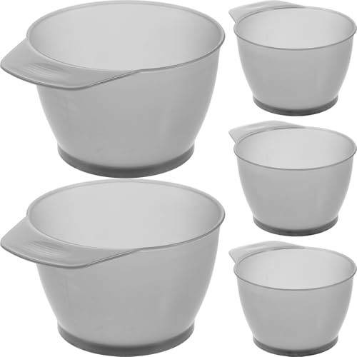 MALUGOGO Ciotola per Colorare i Chioma Set da 5 Pezzi in Plastica Pp Scala Graduata per Tintura Chioma senza Problemi, per Uso Professionale e Domestico
