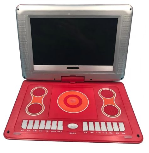 Lettore DVD portatile, Lettore DVD portatile da 18 pollici/TV mobile/lettore CD/video alta risoluzione(Red)