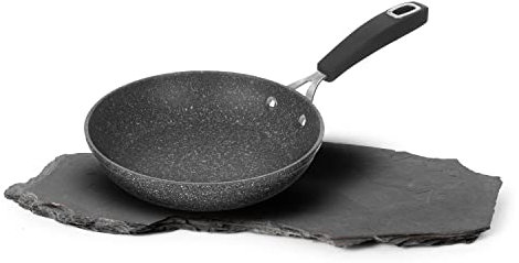 KASANOVA Padella New Petra Dark - Padella Antiaderente per Tutti i Piani Cottura - ø 20 cm