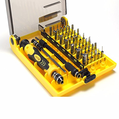 [Super ofertas] precisión 45 en 1 electrón Torx Mini magnético Destornillador Juego de herramientas Kit de herramientas de mano herramientas de apertura reparación teléfono
