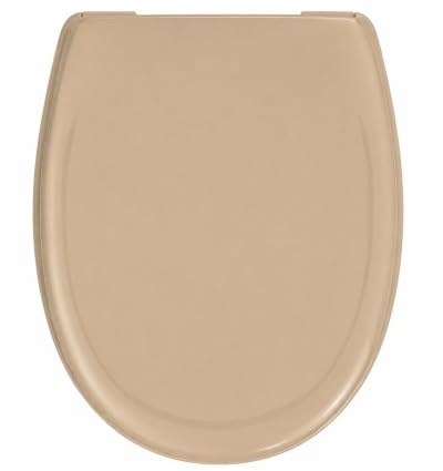 WC-Sitz von Vigour | Modell: clivia | Edelstahlscharniere | für Stand-WCs | Farbe: (bahamabeige)