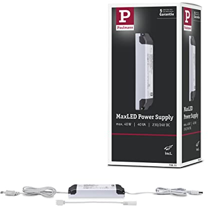 Paulmann 79831 MaxLED Strip Power Supply angolare fascia luminosa max. 40 Watt bianco strisce luminose plastica trasformatore