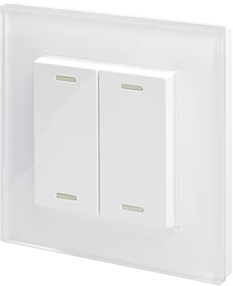 Retrotouch 2802 Friends of Hue Smart Switch - White Plain Glass, 86.0 mm*14.0 mm*86.0 mm