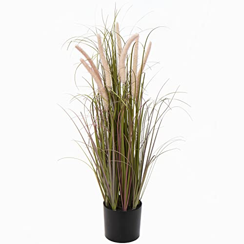 Kunstgras Dekogras Hoch, Künstliches Pflanzen groß Wie Echt, Fuchsschwanzgras, Höhe: 70 cm Kunstgras Gras Gräser Grasarrangement Kunstpflanze künstliche Pflanze Büro Deko Plastikpflanzen, Rosa