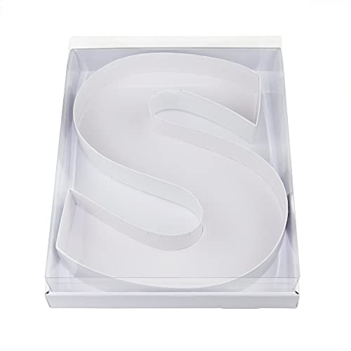 WENPACK 30,5 cm befüllbare Schachtel aus Karton, Buchstaben, Zahlenform, transparenter Deckel, für Süßigkeiten, Charcuterie, Weideverpackung, Größe S
