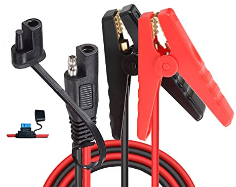 dstfuy SAE Krokodil klemme, SAE Schnellver schluss Krokodil Klemmen Adapter | mit 2FT 10AWG SAE Klemmenstecker, Ladeanschluss Kabel für Autos,Motorräder.