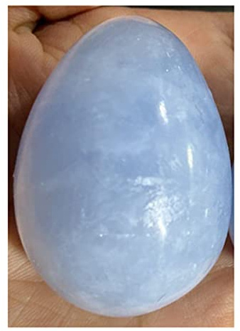 JUIYU Piedra de Cristal 1 Pieza de Piedra Pulida Celestina Azul Natural Regalos