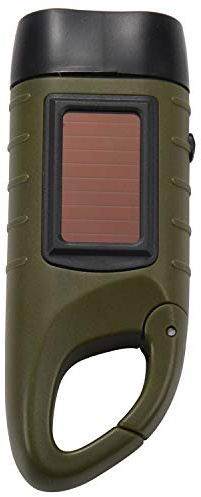 Nicfaky Mini lampe torche solaire d'urgence à manivelle dynamo rechargeable LED lampe torche de charge pour camping en plein air
