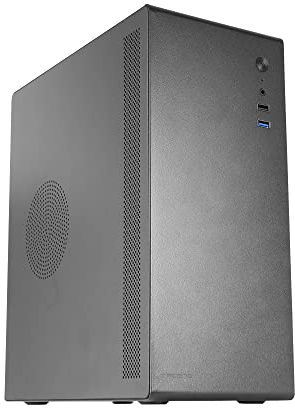Tacens ORUMX, Caja Minitorre Slim Micro-ATX Ultra Compacta, Estructura de Acero, Ventilador 80mm, PSU SFX, Negro