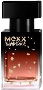 Mexx Black & Gold Limited Edition Woman Eau de Toilette, sinnlich-blumiger Damenduft, 15ml