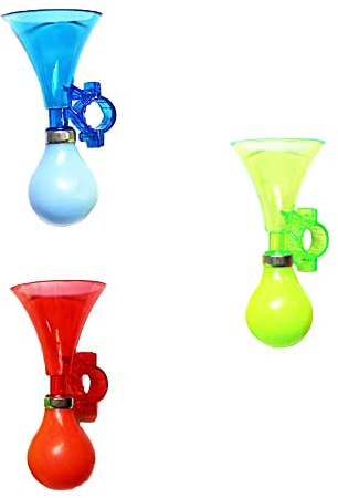 3 Pcs Bike Horn Kids Air Horn Clown Horn Hand Held Plastic Scooter Bicycle Bell for Cart Kids Boys Girls