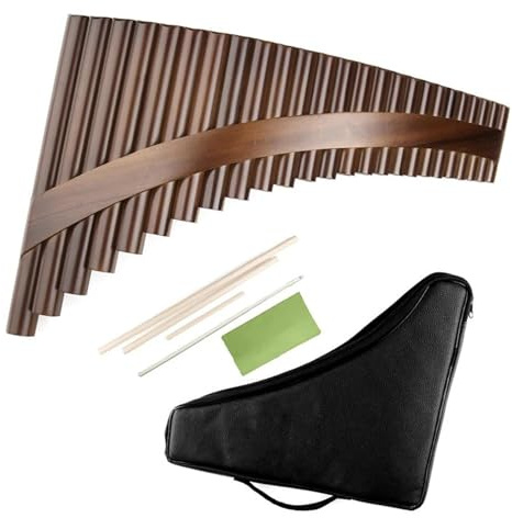 Panflöte instrument Professionelle Panflöte Für Studenten, G-Tonart, 25 Pfeifen, Lamellenpfeifen, Holzblasinstrument, Panflöte (Color : Right Hand)