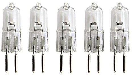 JZLBBC 5 Pezzi Lampadine Alogene G5.3 24V 50W Lampada Alogena GU5.3 base a doppio ago Bianco Caldo Per Illuminazione Da Cucina Lampadari Di Cristallo Illuminazione A Binario,100W